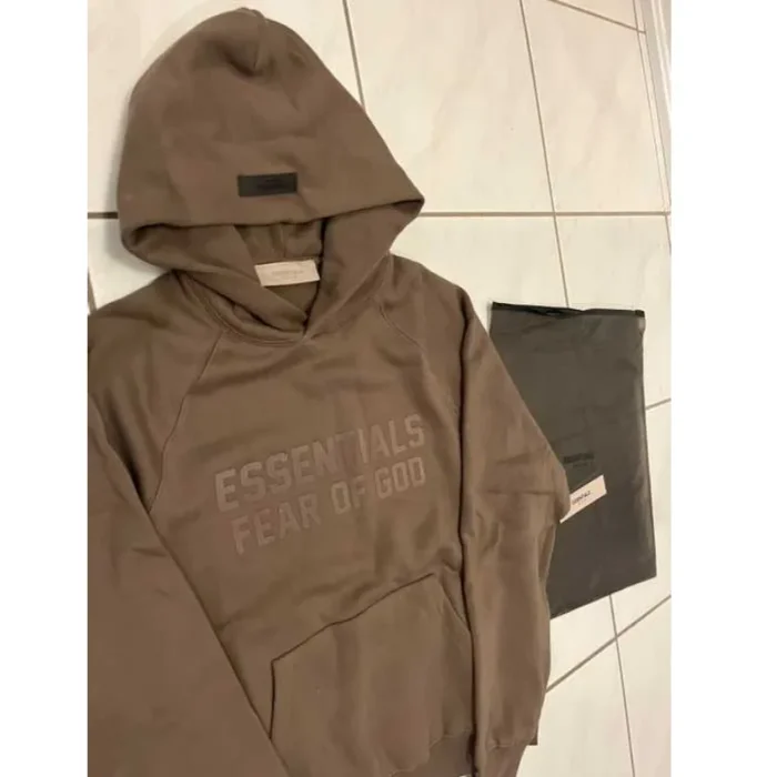 Essentials Brown Wood Hoodie