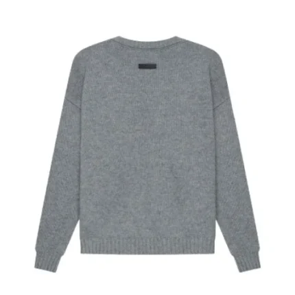 Essentials Overlapped Gray Sweater