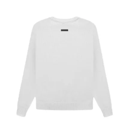 Essentials Overlapped Sweater White