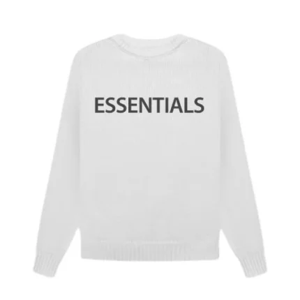 Essentials Overlapped Sweater White