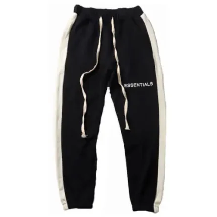 Fear of God Essentials Side Stripe Black Sweatpant